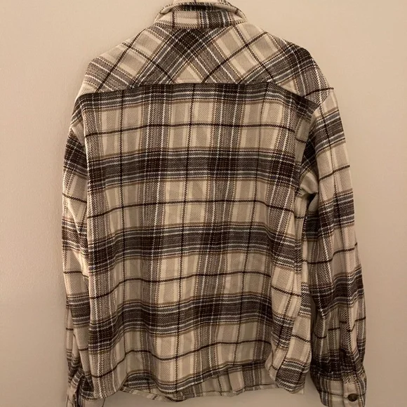 Goodfellow & Co Brown and White Lightweight Shirt Jacket - Picture 4 of 4